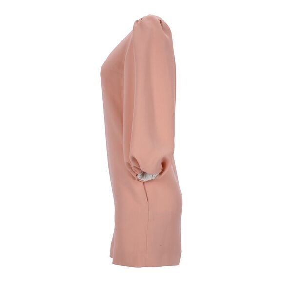 Victoria Victoria Beckham Blouson Sleeve Shift Dress in Pastel Pink Polyester - Picture 2 of 5